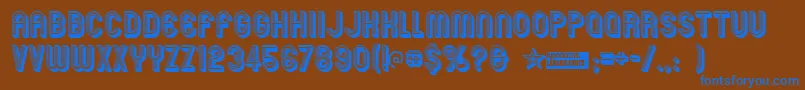 Mexcellent3D Font – Blue Fonts on Brown Background