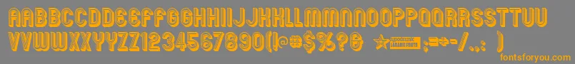 Шрифт Mexcellent3D – оранжевые шрифты на сером фоне