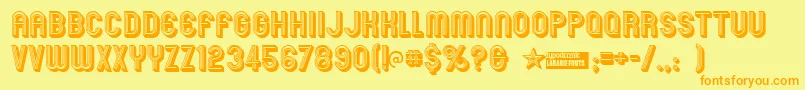 Mexcellent3D Font – Orange Fonts on Yellow Background