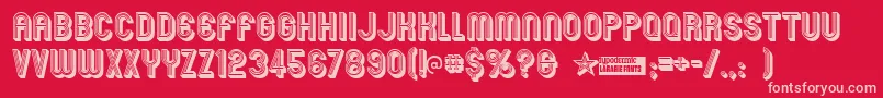 Mexcellent3D Font – Pink Fonts on Red Background