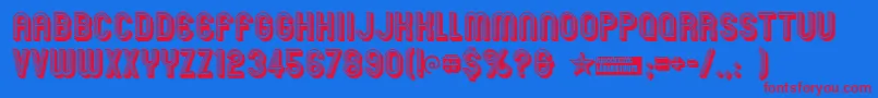 Mexcellent3D Font – Red Fonts on Blue Background