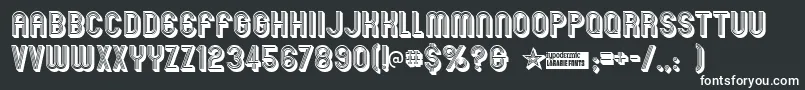 Шрифт Mexcellent3D – белые шрифты на чёрном фоне