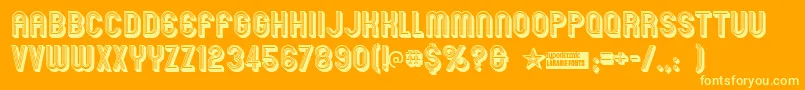 Mexcellent3D Font – Yellow Fonts on Orange Background
