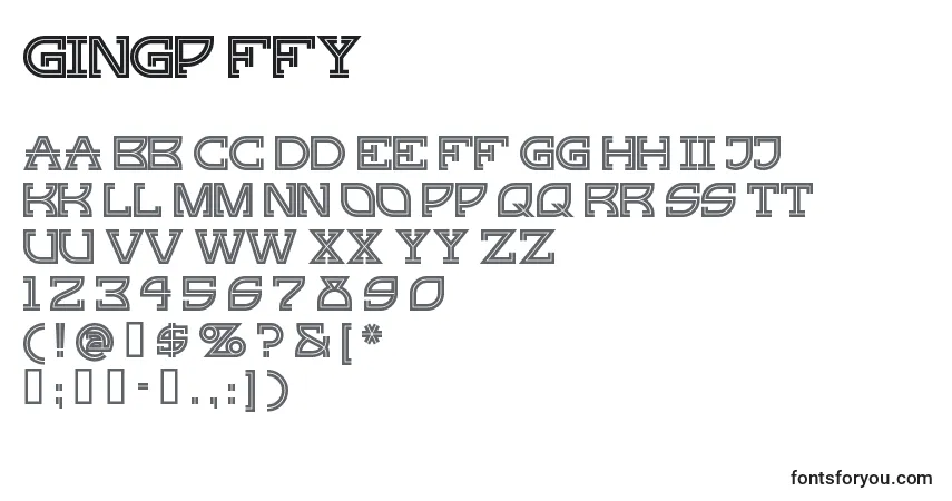 Gingp ffyフォント–アルファベット、数字、特殊文字
