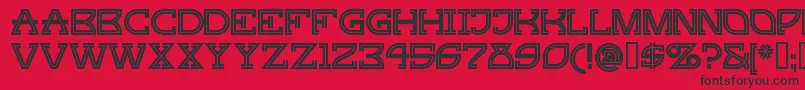 Gingp ffy Font – Black Fonts on Red Background