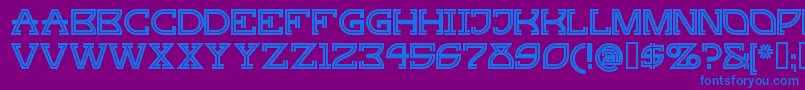 Gingp ffy Font – Blue Fonts on Purple Background