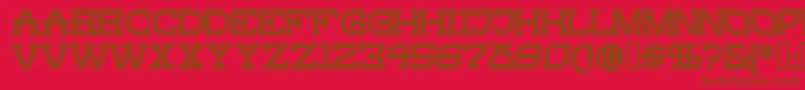 Gingp ffy Font – Brown Fonts on Red Background