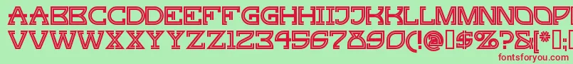 Gingp ffy Font – Red Fonts on Green Background