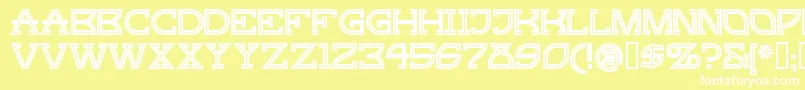 Gingp ffy Font – White Fonts on Yellow Background