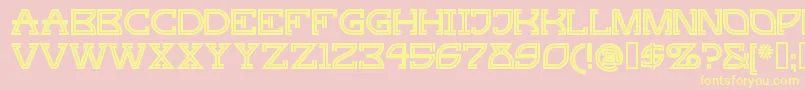 Gingp ffy Font – Yellow Fonts on Pink Background