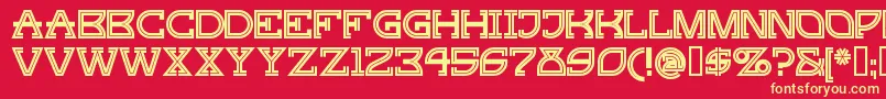 Gingp ffy Font – Yellow Fonts on Red Background