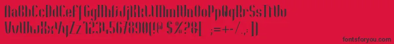 フォントNolla01 – 赤い背景に黒い文字