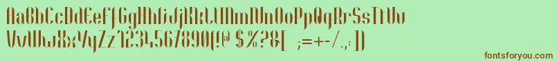 Nolla01 Font – Brown Fonts on Green Background