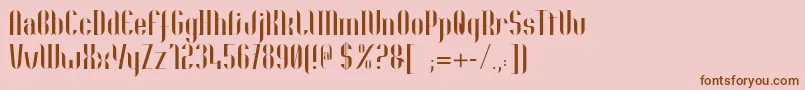 Nolla01 Font – Brown Fonts on Pink Background