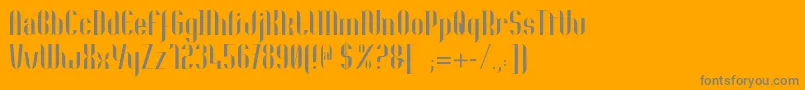 フォントNolla01 – オレンジの背景に灰色の文字