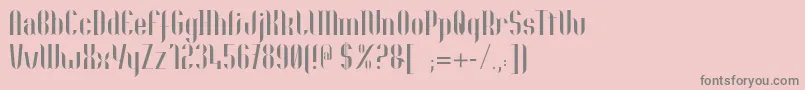 Nolla01-Schriftart – Graue Schriften auf rosa Hintergrund