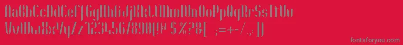 Nolla01 Font – Gray Fonts on Red Background