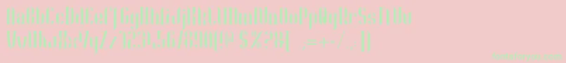 Nolla01 Font – Green Fonts on Pink Background