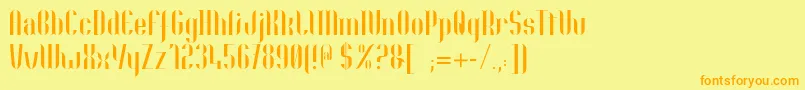 Nolla01 Font – Orange Fonts on Yellow Background