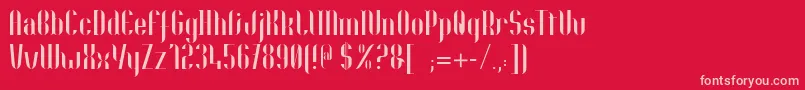 Nolla01 Font – Pink Fonts on Red Background