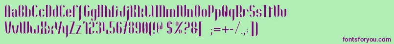 Nolla01 Font – Purple Fonts on Green Background