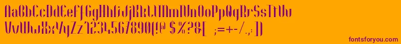 Nolla01 Font – Purple Fonts on Orange Background