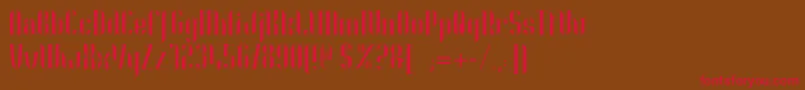 Nolla01 Font – Red Fonts on Brown Background