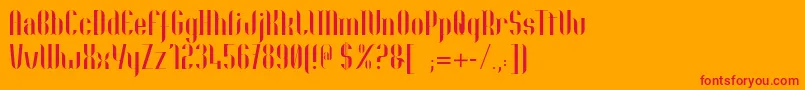 Nolla01 Font – Red Fonts on Orange Background