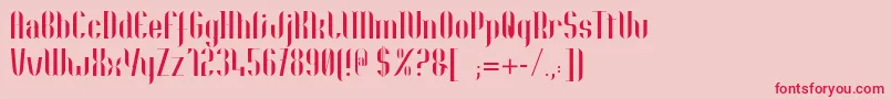 Nolla01-Schriftart – Rote Schriften auf rosa Hintergrund