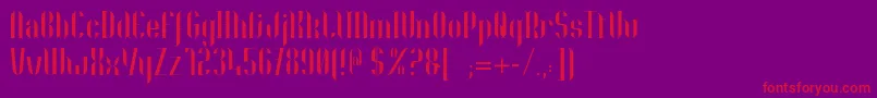 フォントNolla01 – 紫の背景に赤い文字