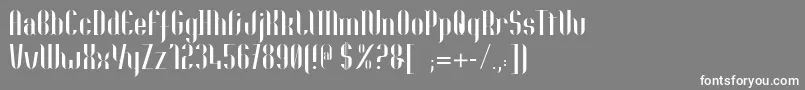 Nolla01 Font – White Fonts on Gray Background