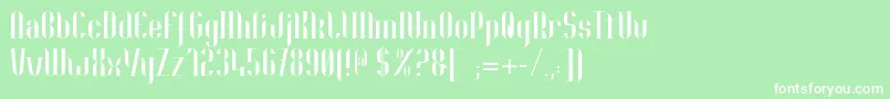 Nolla01 Font – White Fonts on Green Background