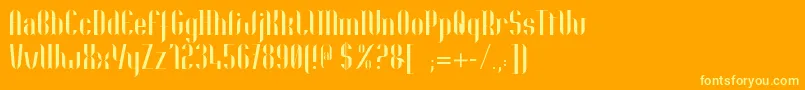 Nolla01 Font – Yellow Fonts on Orange Background