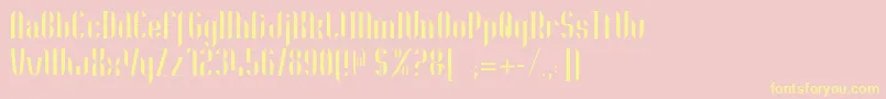 Nolla01 Font – Yellow Fonts on Pink Background