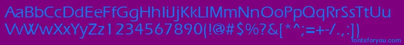 ErgoemediumRegular Font – Blue Fonts on Purple Background