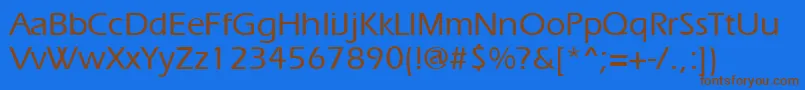 ErgoemediumRegular Font – Brown Fonts on Blue Background