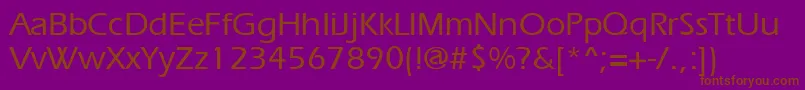 ErgoemediumRegular Font – Brown Fonts on Purple Background