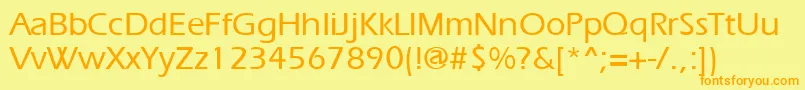ErgoemediumRegular Font – Orange Fonts on Yellow Background
