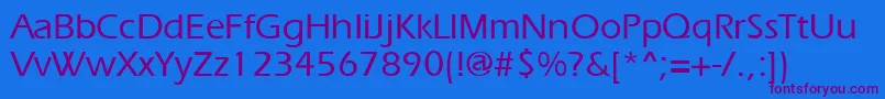ErgoemediumRegular Font – Purple Fonts on Blue Background