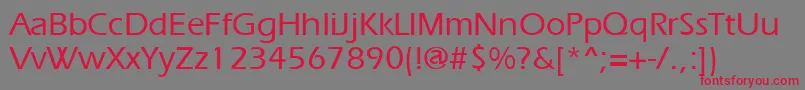ErgoemediumRegular Font – Red Fonts on Gray Background