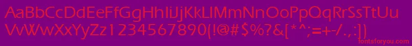 ErgoemediumRegular Font – Red Fonts on Purple Background