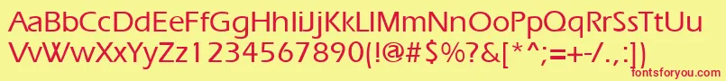 ErgoemediumRegular Font – Red Fonts on Yellow Background