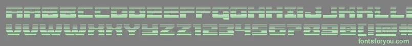 Шрифт Cruiserfortressgrad – зелёные шрифты на сером фоне