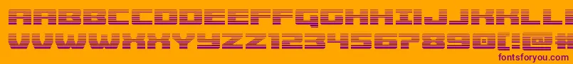 Cruiserfortressgrad Font – Purple Fonts on Orange Background