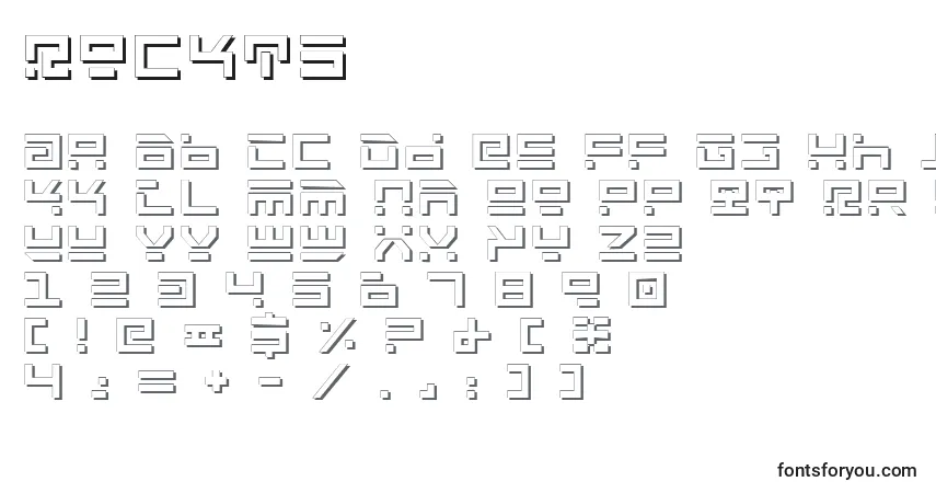 Fuente Rockts - alfabeto, números, caracteres especiales