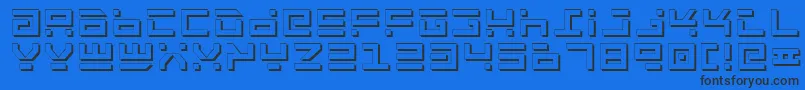 Rockts Font – Black Fonts on Blue Background