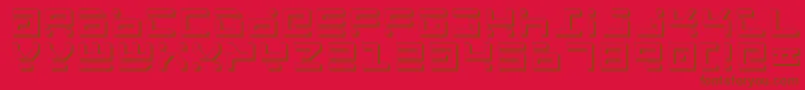 Rockts Font – Brown Fonts on Red Background