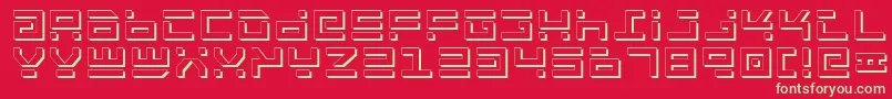 フォントRockts – 赤い背景に緑の文字