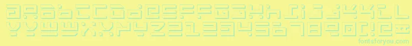 Rockts Font – Green Fonts on Yellow Background