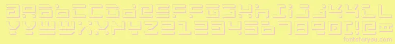 Rockts Font – Pink Fonts on Yellow Background